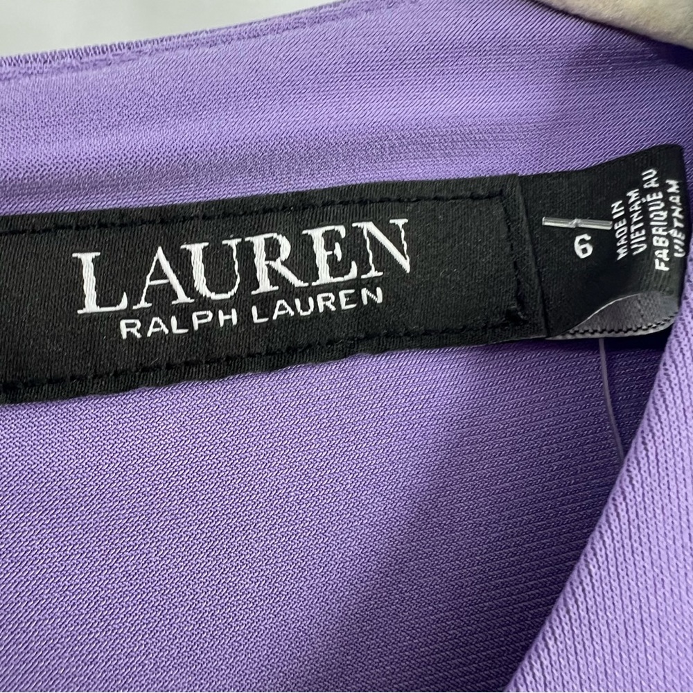 Lauren Ralph Lauren NWT Jersey 3/4 Sleeve Dress in Wisteria size 6 - Picture 7 of 10